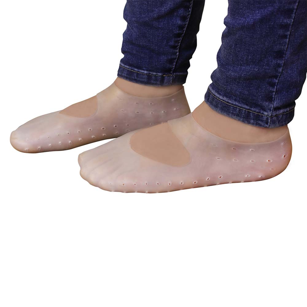 خرید اینترنتی جوراب مرطوب نگه‌دارنده و ضد ترک پا مجموعه 2 عددی